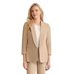 Jones New York Women's Notched Collar Jacket with Rolled Sleeves