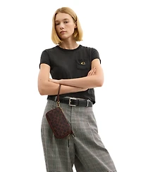 Coach Plaza Mini Signature Canvas Shoulder Bag 18