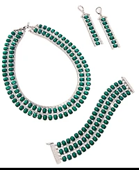 Lauren Ralph Lauren Cubic Zirconia and Epoxy Stone Tennis Multirow Necklace