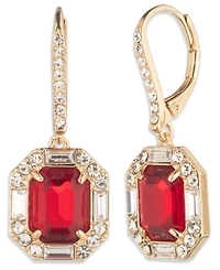 Lauren Ralph Glass Stone Silver-Tone Drop Earrings (also Gold-Tone)