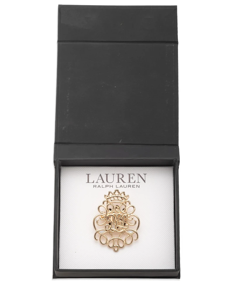 Lauren Ralph Lauren Gold-Tone Polished Scroll Pin