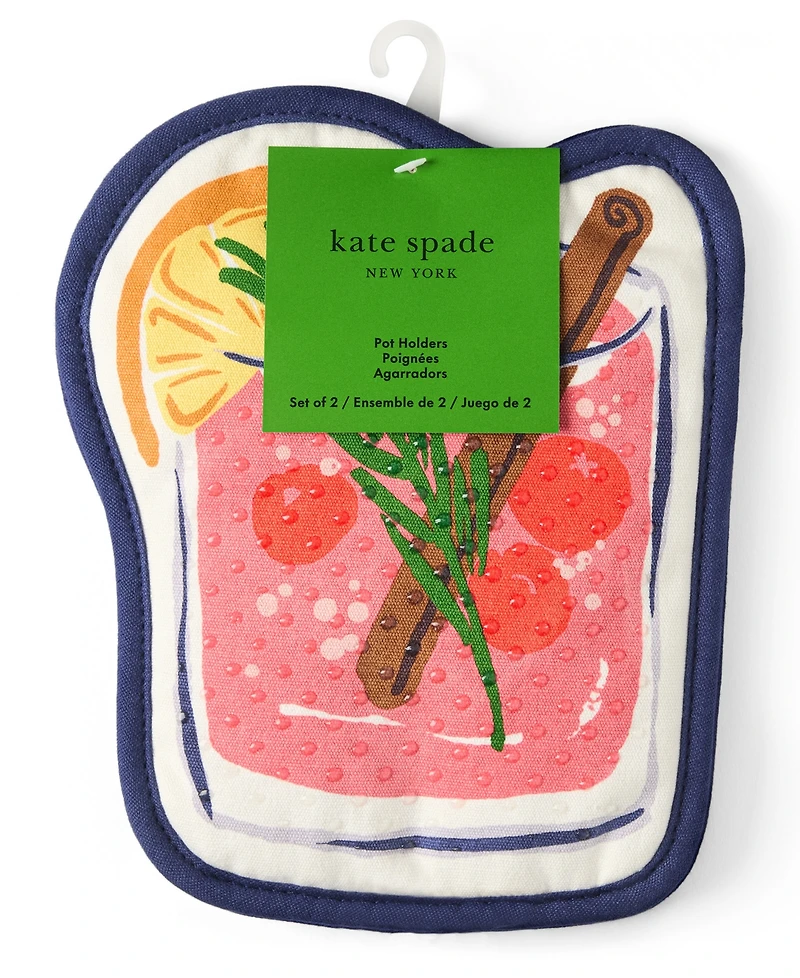 kate spade new york Festive Cocktail 2-Pc. Pot Holder Set