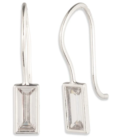 Lauren Ralph Cubic Zirconia Baguette Gold-Tone Drop Earrings (also Silver-Tone)