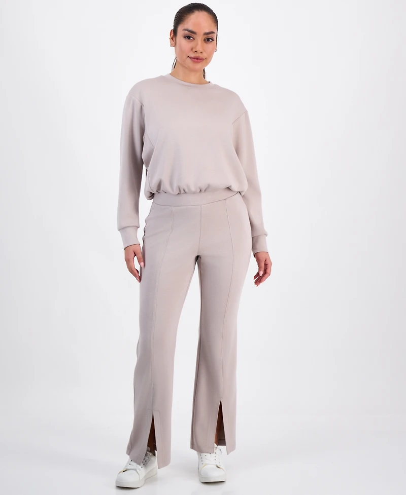 I.n.c. International Concepts Petite Crewneck Bubble-Hem Top, Macy's Exclusive