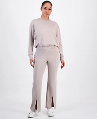 I.n.c. International Concepts Petite Crewneck Bubble-Hem Top, Macy's Exclusive