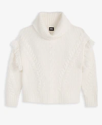 I.n.c. International Concepts Petite Fringe-Trim Cable Knit Turtleneck Sweater, Macy's Exclusive