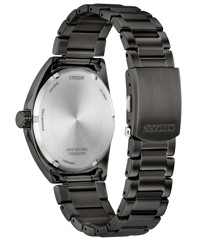 Citizen Men's Sport Casual Black-Tone Stainless Steel Bracelet Watch 42mm