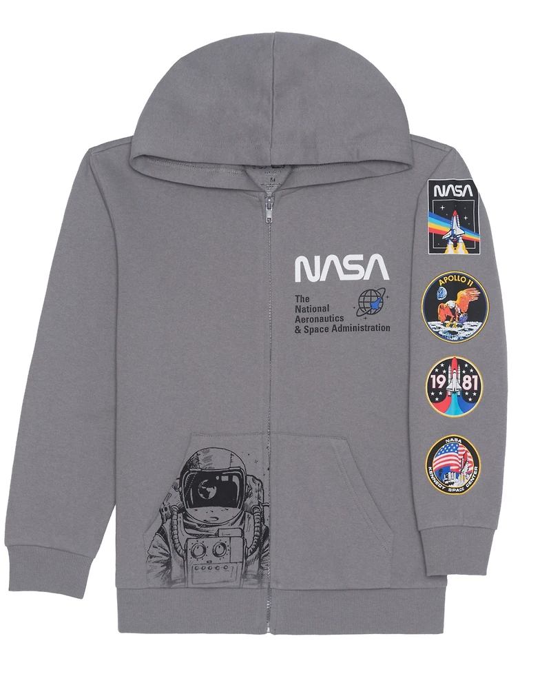 Nasa Boys 5-20 Space Patches Full-Zip Hoodie