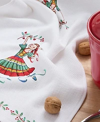 Fiesta Ballerina Holiday Holly Sprig 2-Pc. Kitchen Towel Set