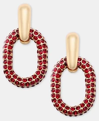 I.n.c. International Concepts Pave Oval Drop Earrings, Macy's Exclusive