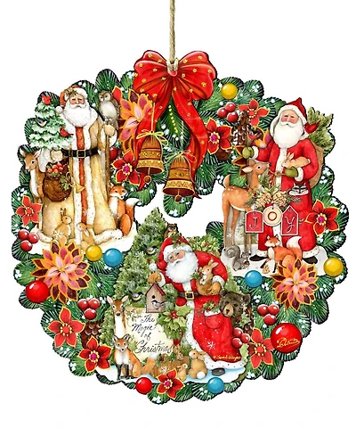 Designocracy Classic Christmas Santa Wood Ornament