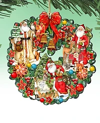 Designocracy Classic Christmas Santa Wood Ornament
