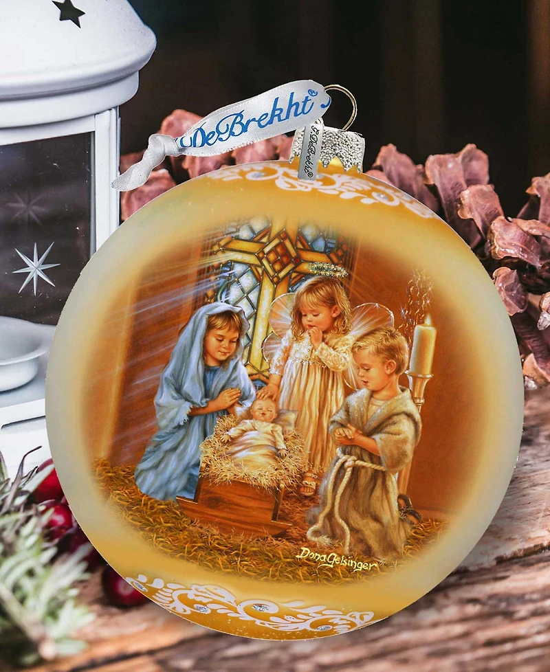 G. Debrekht Angels Lullaby Le Glass Christmas Ornament