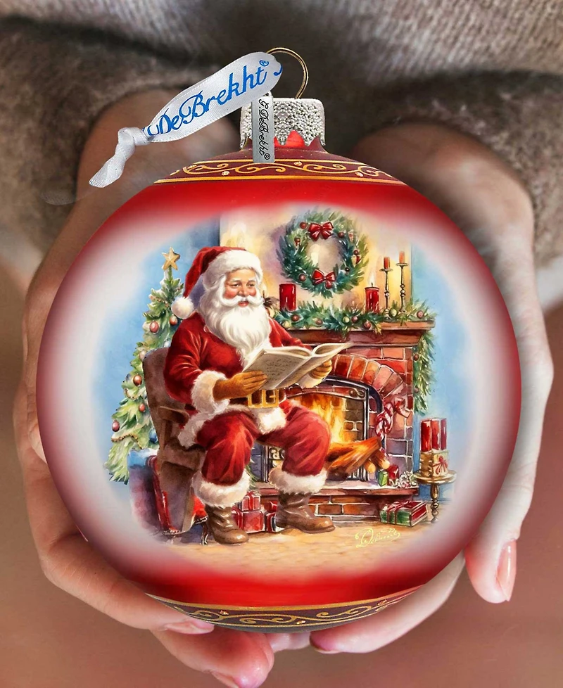 G. Debrekht Santa's Cozy Audit Le Glass Ornament