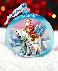 G. Debrekht Arctic Adventurer Le Glass Ornament