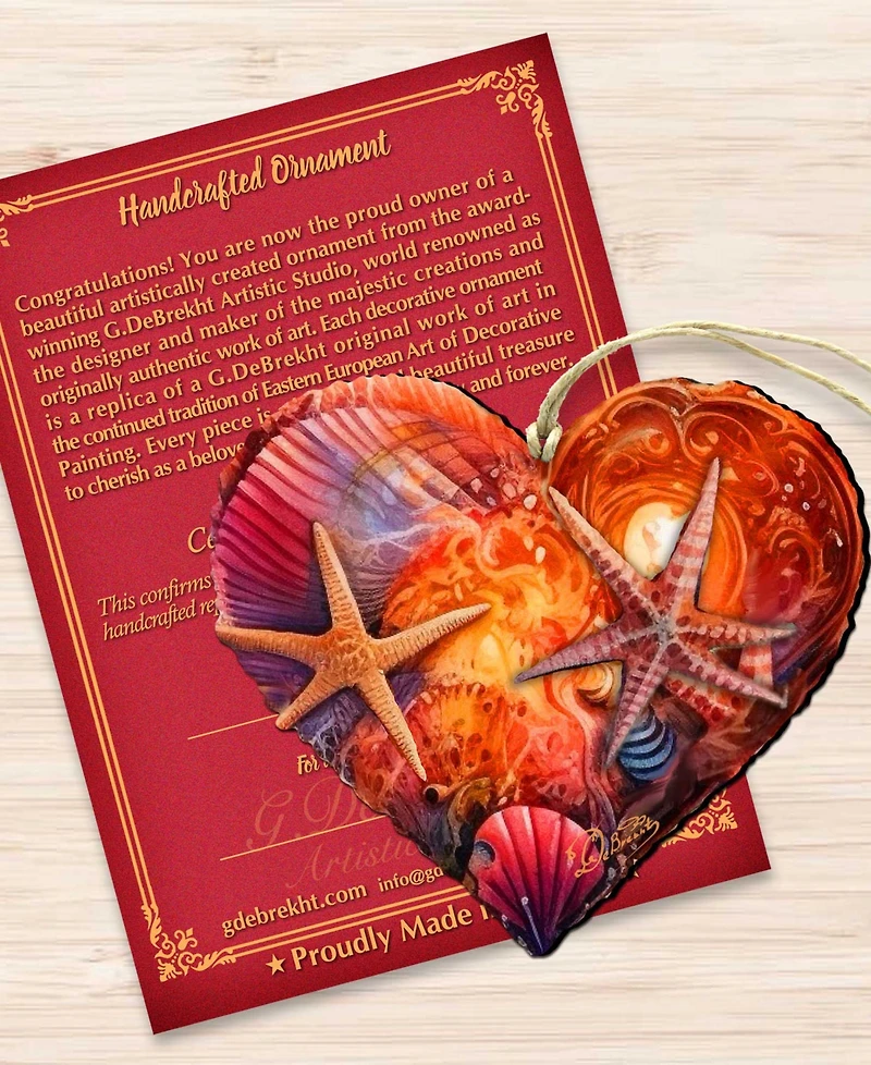 Designocracy Heart Christmas Wooden Ornament