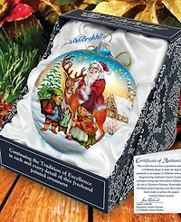 G. Debrekht Vintage Sleigh Ride Glass Holiday Ornament