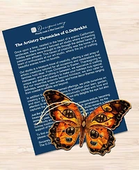 Designocracy Summer Butterfly Wooden Ornaments, Set of 3