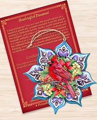 Designocracy Cardinal Snowflake Christmas Ornament