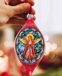 G.Debrekht Angel of Hope Drop Glass Christmas Ornament