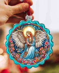 G.Debrekht Angel of Healing Glass Christmas Ornament