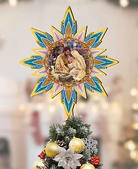 Designocracy Classic Nativity Wooden Tree Topper