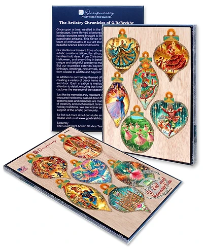 Designocracy Nutcracker Suite Wooden Ornaments, Set 12