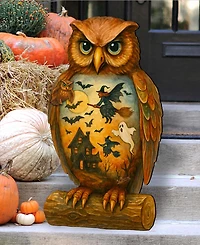 Designocracy Halloween Owl Holiday Door Decor