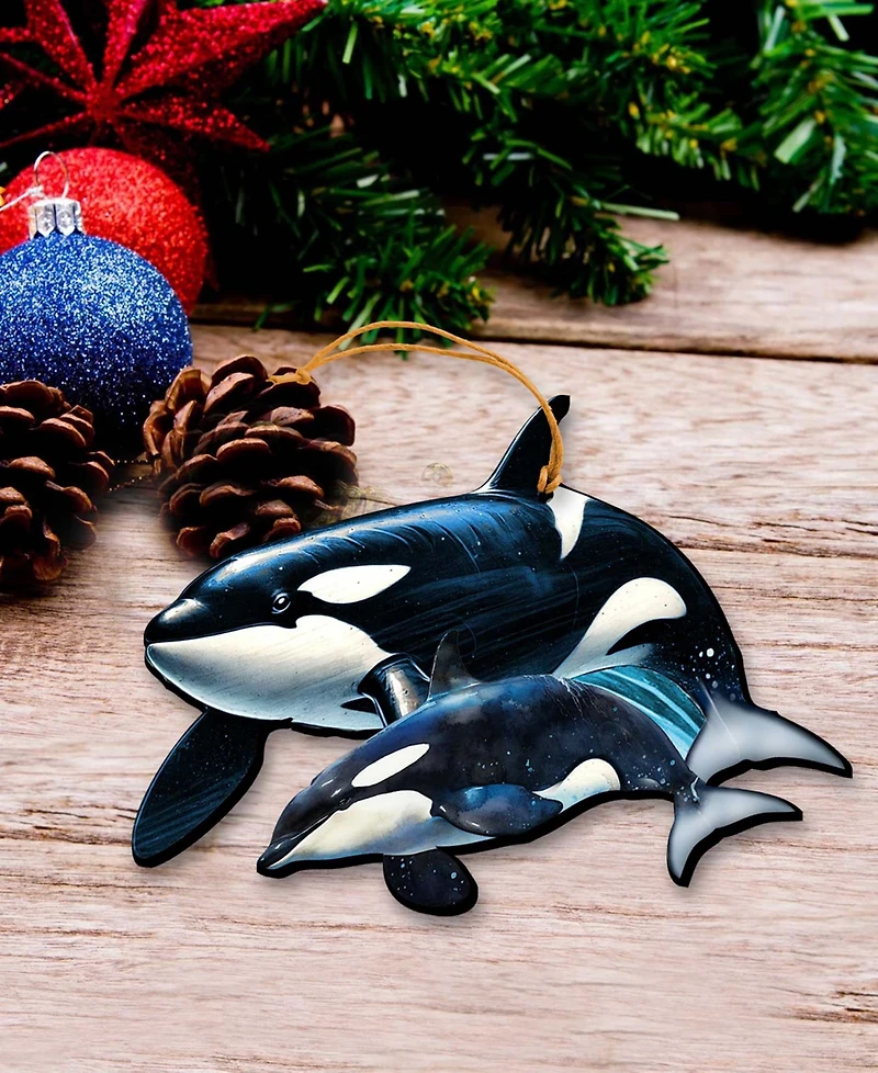 Designocracy Ocean Life Christmas Ornaments, Set of 3