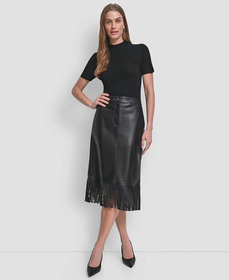 Dkny Women's Fringe Midi Skirt