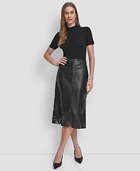 Dkny Women's Fringe Midi Skirt