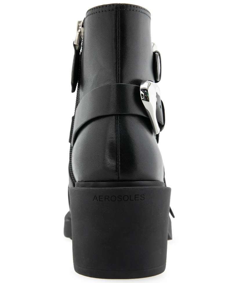 Aerosoles Women's Gavyn Block Heel Moto Booties