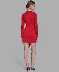 Bcbg Women's Side Knot Long Sleeves Sheath Dress