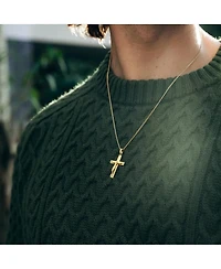 Vincero Men's Crucifix Pendant Necklace Stainless Steel, 24