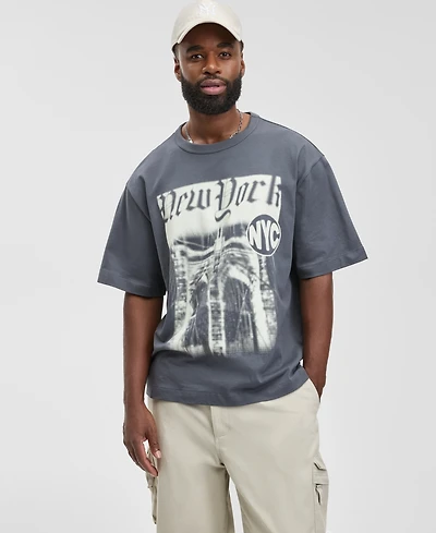 Mode of One Men's New York Relaxed Fit Short-Sleeve Crewneck Graphic T-Shirt, Macy's Exclusive