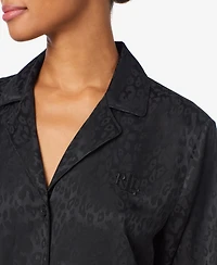 Lauren Ralph Women's Notch Collar and Long Pant Pajama Set