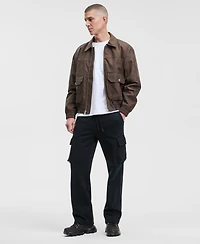 Mode of One Men's Relaxed Faux-Leather Jacket, Macy's Exclusive