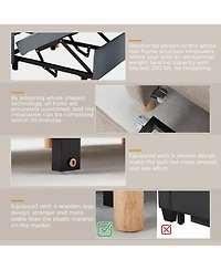 Aecojoy 31.5" Sleeper Chair, Convertible Chair Bed for Adults, 3-in-1 Pull Out Sofa Chair