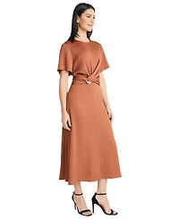 Maggy London Women's Waist Detail Midi Dress