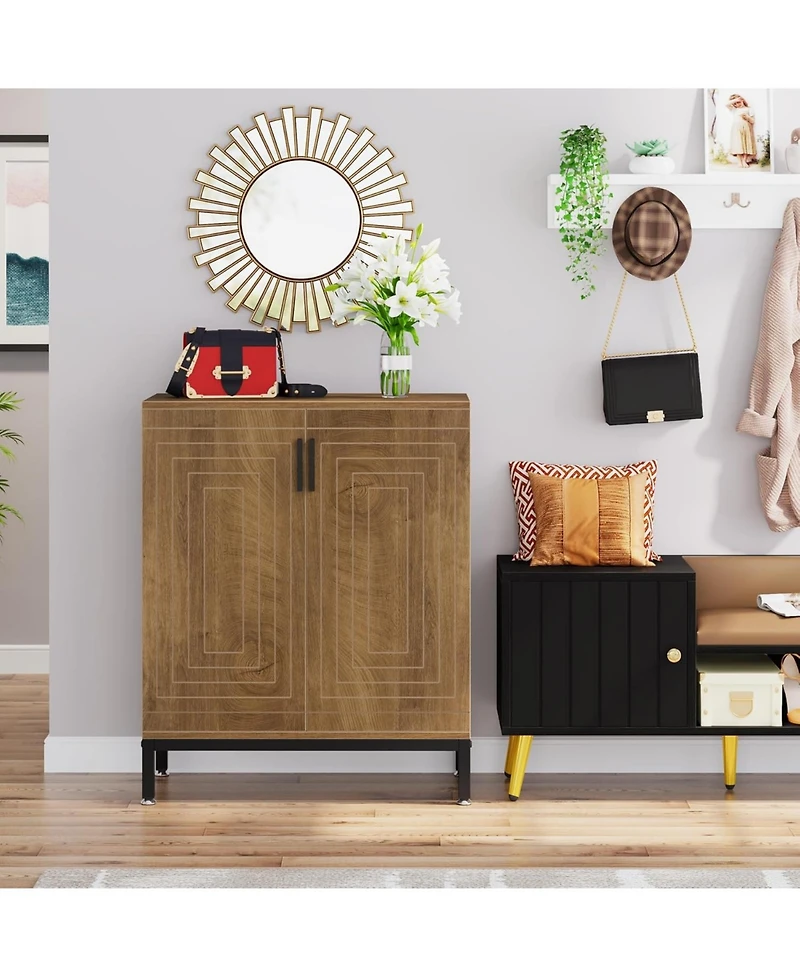 Tribesigns Shoe Cabinet, 20 Pairs Entryway Shoe Storage Cabinet with Shelves, 5-Tier Modern Free Standing Shoe Racks