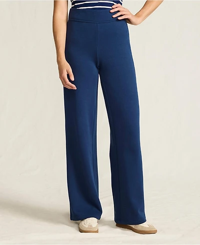 Lands' End Women's Tall Serious Sweats High Rise Fleece Lined Straight Leg Pants