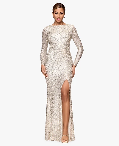 Xscape Women's Sequin Detail Maxi Dress