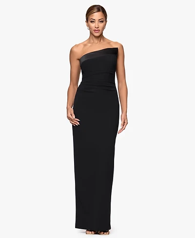 Xscape Women's Asymmetric Neck Maxi Dress