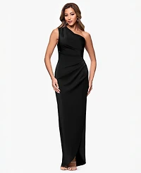 Xscape Women's Asymmetric One-Shoulder Satin Gown