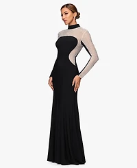 Xscape Women's Mock Neck Maxi Dress