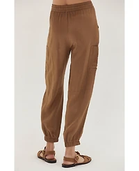 Crescent Women's Eden Woven Cargo Jogger Pants