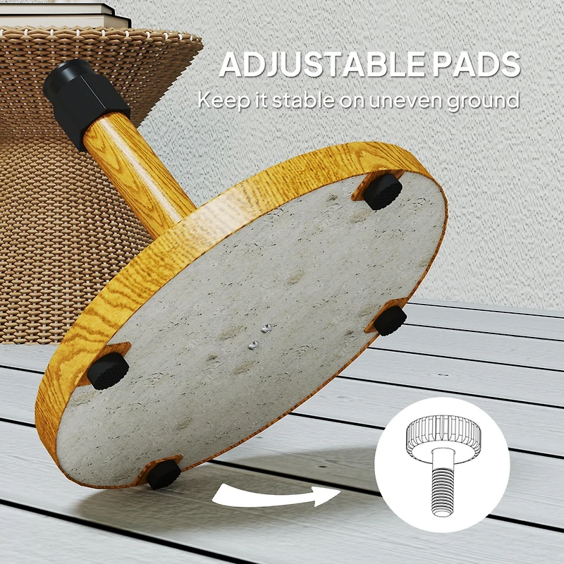 Outsunny Patio Umbrella Base Outdoor Umbrella Base with Wheels,