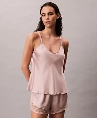 Calvin Klein Womens Satin Camisole Lace Shorts Sold Seperates