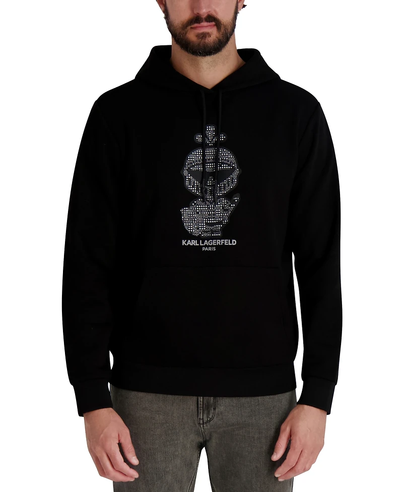Karl Lagerfeld Paris Men's Textured Armor Pull-On Sweatshirt