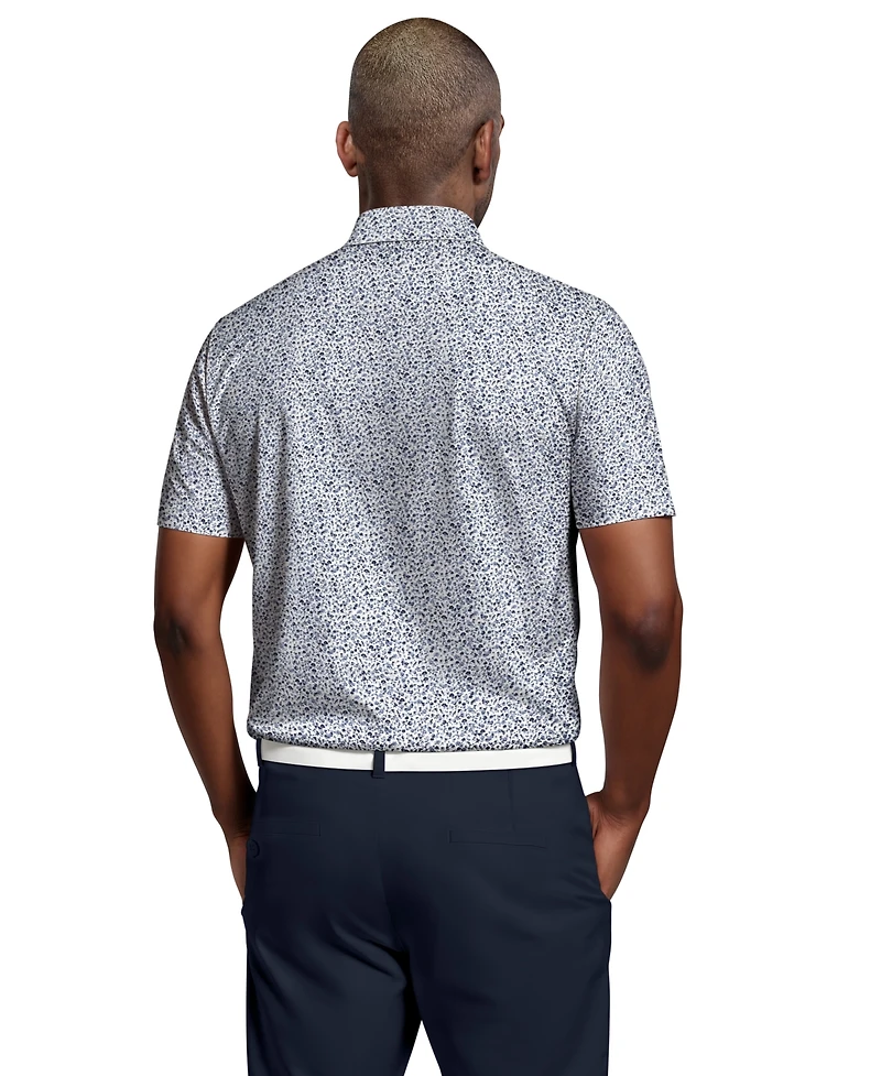 Pga Tour Men's Micro-Floral Polo Shirt